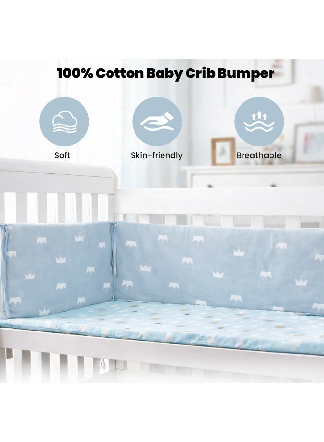 تابيت واقي سرير أطفال قابل للتهوية، 130 سم × 30 سم × 2.5 سم، بطانة سرير أطفال شبكية قابلة للتهوية، غطاء لحاجز سرير الأطفال، واقي سرير أطفال، مفروشات سرير أطفال قابلة للتهوية لغرف الأطفال (بنين وبنات)، واقي سرير أطفال - Image 4